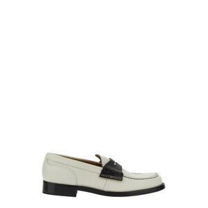 COLLEGE Women's Leather Loafers Women WHITE Moccasins